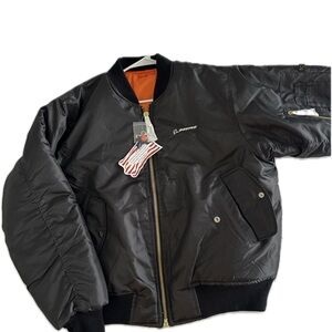 Boeing Black Bomber Jacket for Men